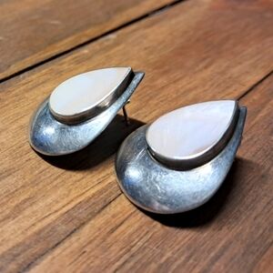 Vintage 925 Sterling Silver Tear Drop Earrings